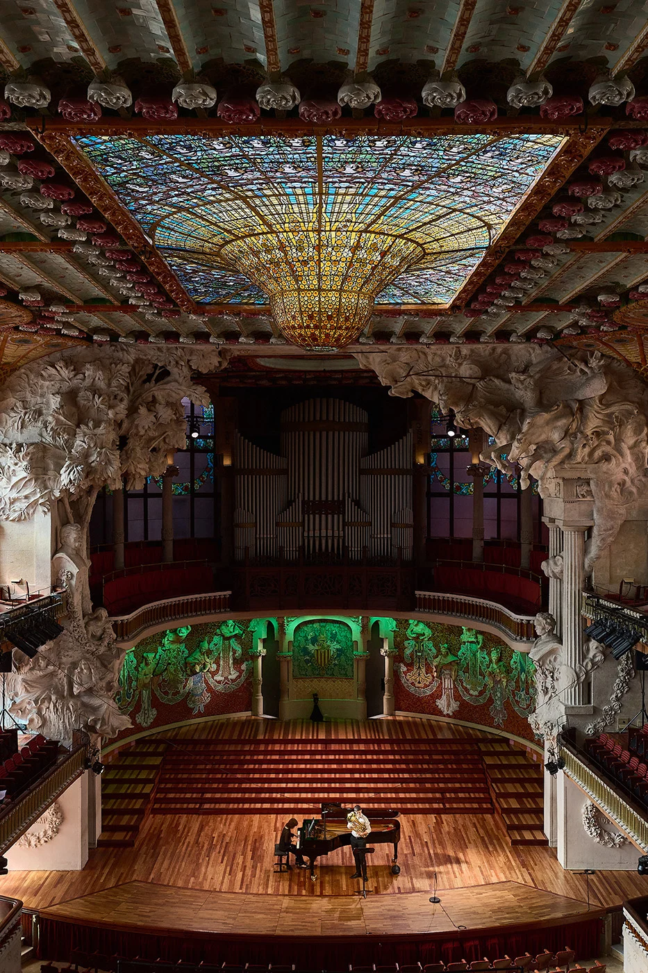 Retrato de Raúl Sabiote en el Palau de la Música Catalana